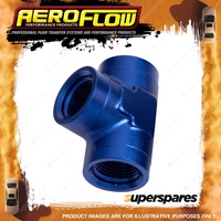 Aeroflow Brand Female Pipe Tee 1/2" Npt Blue Female 1/2" Npt Hose Fitting