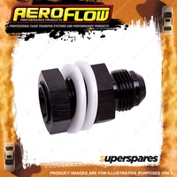 Aeroflow Brand Fuel Cell Fitting -6An Black Fuel Cell Bulkhead Fitt