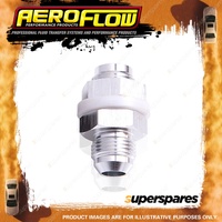 Aeroflow Brand Fuel Cell Fitting -16An Silver Fuel Cell Bulkhead Fitt