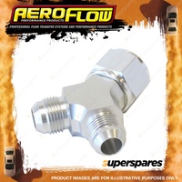 Aeroflow Y-Block Female Swivel 1 X -10 AN Inlet To 2 X -8 AN Outlets Silver