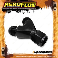 Aeroflow Brand Billet Y-Piece 1 X -12 2 X -10 AN Black Hose Fitting