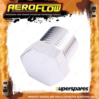 Aeroflow Brand Npt Hex Head Plug 1/8" Npt Silver 1/8" Npt Hose Fitting