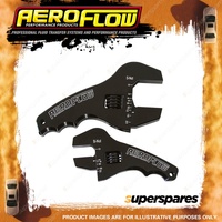 Aeroflow Adjustable Grip AN Wrench Kit 3-1/2" And 4-1/2" Handle Black Finish