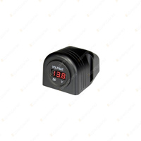 Aerpro Surface Mount LED Voltmeter - 12V/24V DC LED Voltage Display Heavy Duty