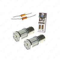 Aerpro Replacement Bulbs - BA15S 45 LED Amber Rotational Offset of Bayonet Pins