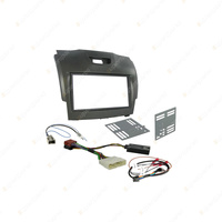 Aerpro Double DIN Gunmetal Grey Install Kit Suit for Holden Colorado 7 RG 12-14