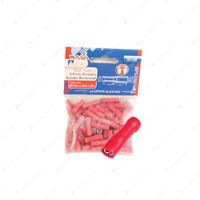 Aerpro 2.8mm Male Spade Terminals Red - 22-16AWG 0.5-1.5mm Brass Sleeved 100 Pcs