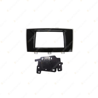 Aerpro Double DIN Gloss Black & Silver Trim Facia for Subaru Liberty Outback