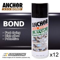 12 x Anchor Bond Etch Primer Black Paints 300 Gram For Repair On Colorbond