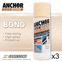 3 x Anchor Bond Wheat / Harvest Paint 300 Gram For Repair On Colorbond