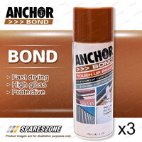 3 x Anchor Bond Terrain / Red Dust Paint 300 Gram For Repair On Colorbond