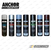 6 Packets of Anchor Industrial Silver Gal Aerosol Paint 400 Gram Fast Drying