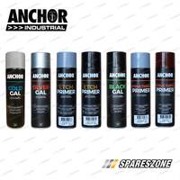 4 x Anchor Industrial Structural Primer Grey Aerosol Paint 400 Gram Fast Drying