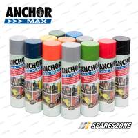 6 Packets of Anchor Max Silver Aerosol Paint 400 Gram Fast Drying