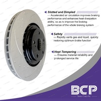 BCP Front + Rear Slotted & Dimpled Disc Brake Rotors for Eunos 800 2.5L 6/96-on