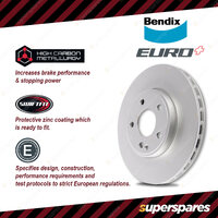 2Pcs Bendix Front Euro+ Disc Brake Rotors for BMW 640 F06 F12 F13 730 740 348mm