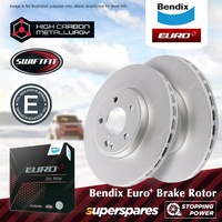 Bendix Euro+ Front Disc Brake Rotors for BMW 5 Series 520D 523i 525TD TDS 525i