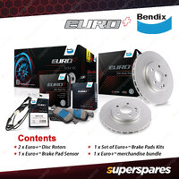 Front Bendix Euro+ Brake Kit for BMW X3 20d 20i 30d 30i 30e M40i Hybrid M-sports