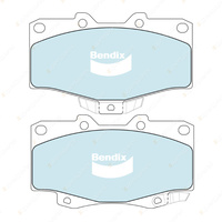 8pcs F + R Bendix HD Brake Pads Set for Toyota Land Cruiser RZJ95 KZJ VZJ 90 95