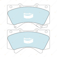 4pcs Bendix Front 4WD Brake Pads for Toyota Land Cruiser VDJ UZJ 200 URJ202