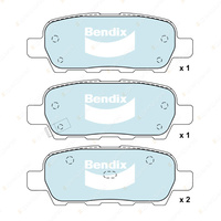 4pcs Bendix Rear 4WD Brake Pads for Nissan 350 Z Dualis Elgrand Maxima Qx