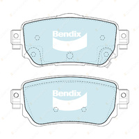 4pcs Bendix Rear 4WD Brake Pads for Nissan Qashqai J11 1.6 2.0 FWD