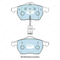 4pcs Bendix Front Euro Brake Pads for Audi A4 B5 8D2 8D5 A6 C4 4A2 4A5