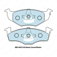 4pcs Bendix Front Euro Brake Pads for Volkswagen Polo 6KV2 6N1 6N2 9N 9A