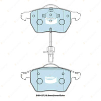 4 x Bendix Front Euro Brake Pads for Audi A4 B5 8D B6 8E 8H B7 8HE 8EC 8ED