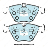 4 x Bendix Front Euro Brake Pads for BMW 1 E82 3 E90 E93 E92 6 E64 7 E66 E65 E67