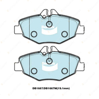 4pcs Bendix Front Euro Brake Pads for Mercedes Benz E-Class W211 S211 RWD