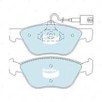 4pcs Bendix Front Euro Brake Pads for Alfa Romeo 145 146 147 156 GT GTV Spider