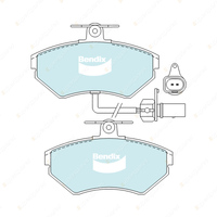 4pcs Bendix Front Euro Brake Pads for Volkswagen Passat 3B2 1.8 92 kW FWD