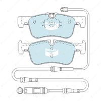 4pcs Bendix Front Euro Brake Pads for BMW 1 116 118 F21 120 F20 2 F45