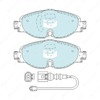 4pcs Bendix Front Euro Brake Pads for Audi A3 8V TT FV 1.2 1.4 1.6 1.8 2.0