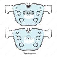 4 Bendix Rear Euro Brake Pads for BMW 3 M3 E90 E93 E92 5 523 530 540 545 550 E60