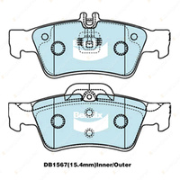 4pcs Bendix Rear Euro Brake Pads for Mercedes Benz C-CLASS W203 CLS C219 C X 218