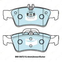 4pcs Bendix Rear Euro Brake Pads for Mercedes Benz E-Class W211 S211 W212 S212