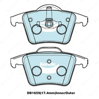 4pcs Bendix Rear Euro Brake Pads for Volvo XC90 275 D5 2.4 2.5 2.9 3.2 4.4