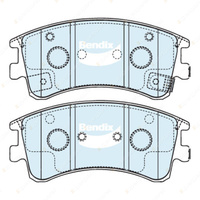 4pcs Bendix Front General CT Brake Pads for Mazda 6 GY 2.0 105 kW 2.3 122 kW