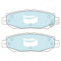 4pcs Bendix Rear GCT Brake Pads for Toyota Hiace RCH 12 22 Mark II Soarer Supra