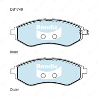 4pcs Bendix Front General CT Brake Pads for Proton S16 1.6 Savvy 1.2 FWD