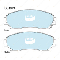 4pcs Bendix Front General CT Brake Pads for Honda CR-V RE RM Odyssey RB RC