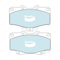 4pcs Bendix Front 4WD Brake Pads for Toyota 4 Runner YN LN RN VZN KZN 130