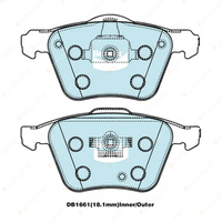 4pcs Bendix Front 4WD Brake Pads for Volvo XC90 275 D5 2.4 V8 4.4 AWD