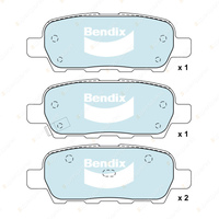 4x Rear Bendix 4WD Brake Pads for Nissan Altima Leaf Pathfinder R52 Skyline V35