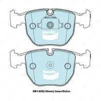 4 x Bendix Front General CT Brake Pads for BMW 5 M5 530 535 540 E39 7 E38 X5 E53