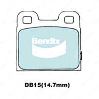 4pcs Bendix Front GCT Brake Pads for Volkswagen 1500 1600 Beetle Karmann Ghia