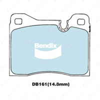 4pcs Bendix Front General CT Brake Pads for BMW 2 2002 E10 1500 2000 E9 2500 E3