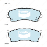 4pcs Bendix Front General CT Brake Pads for Kia Carens FC 1.8 Credos K9A 2.0